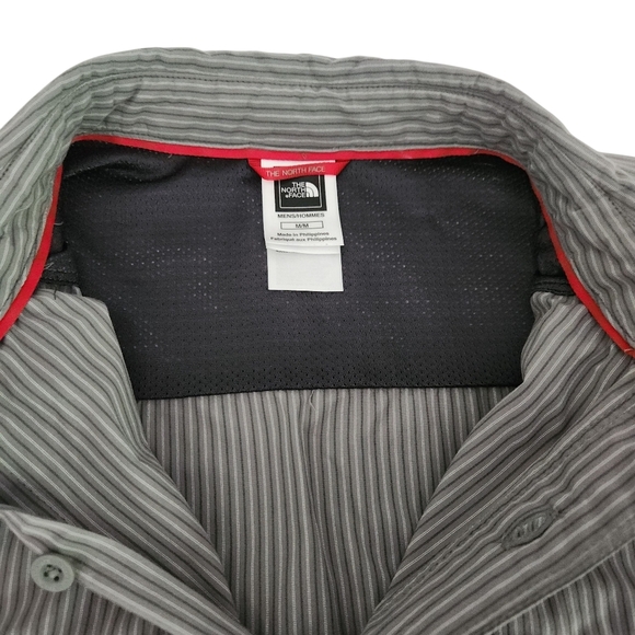THE NORTH FACE Men's Nylon Stripe Button-Up Shirt grey medium - Picture 9 of 15